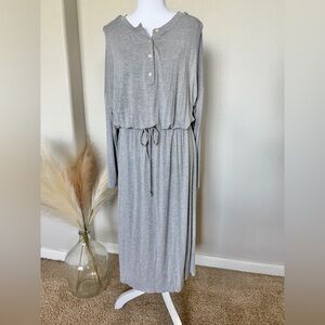 Cherish Heather Gray Long Sleeve Dress